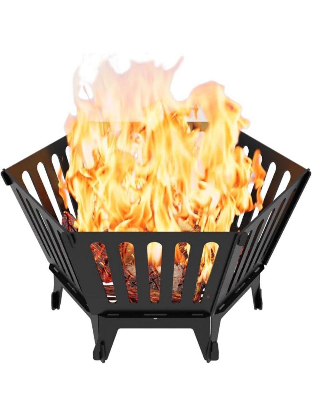 22.5” Portable Outdoor Fire Pit for Camping, Lightweight with Carry Bag